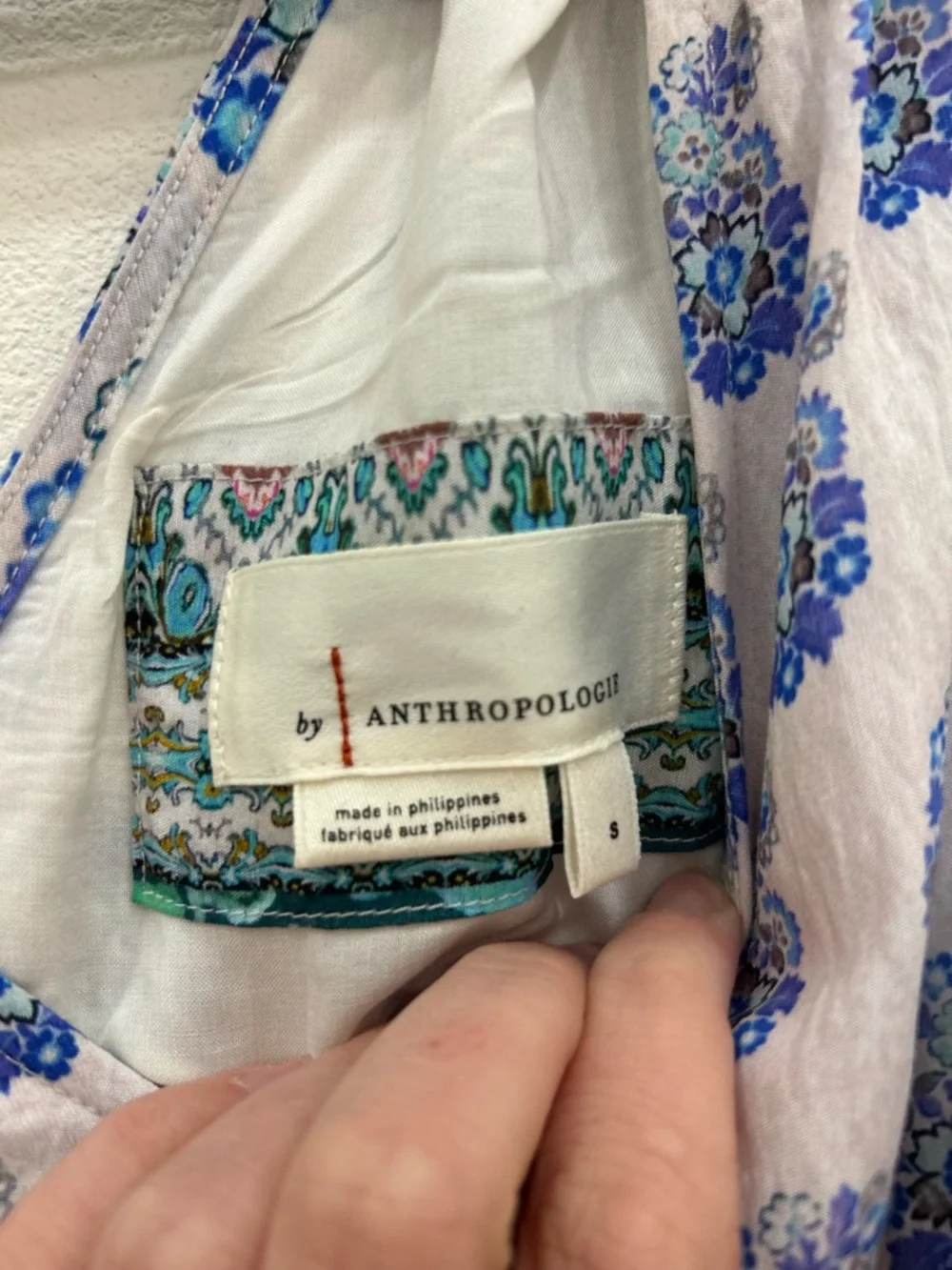 Anthropologie SM smocked waist maxi dress floral boho coastal vacation cottage - Picture 7 of 11